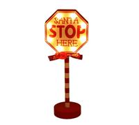 Buhdjfnke de estilo vintage, cartel de norte, luz LED, letrero de calle, decoración navideña para mesa, decoración navideña A