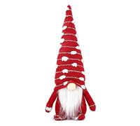 Buhdjfnke Decoración de Navidad Muñeca Sin Cara Muñeca Nórdica Viento Enano Hogar Decoración Vacaciones Rojo