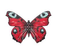 Buhdjfnke Decoración de Pared Al Aire Libre Decoración de Mariposas Decoración de Pared de Mariposas de Metal para Valla Pared de Metal para Decoraciones del Hogar Rojo