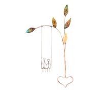 Buhdjfnke DecoracióN de Pared de Granja, Arte RúStico de Hierro, DecoracióN para Colgar en la Pared, Escultura de Columpio con RaíCes en el Amor, DecoracióN del DíA de San ValentíN B