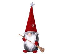 Buhdjfnke Decoraciones NavideñAs Gnomo Escoba Roja Papá MuñEca de Nieve de Invierno Enano Sin Rostro para Fiesta Escritorio DecoracióN de Mesa Interior A