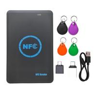 Buhdjfnke Duplicador de Chip Inteligente RFID de 5 Frecuencias + Lector NFC de 4xUID, Copiadora IC/ID, 13,56 M, 125 K/HID, 125 K, Escritor de Tokens, Clonador.