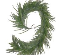 Buhdjfnke Enredaderas Artificiales de Pino y Ciprés, Decoraciones Navideñas para Bodas, Agujas de Pino Simuladas de 1,5 Metros