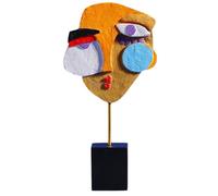 Buhdjfnke Escultura de máscara abstracta , estatua del hogar, decoración, figura de resina, adornos, sala de estar, escritorio, armario, cara, , A