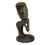 Buhdjfnke Estatua de isla de Pascua, decoración de resina para accesorios de habitación, estatua