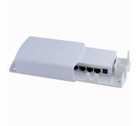 Buhdjfnke Extensor RJ45 Impermeable de 4 Puertos, Adaptador PoE, Repetidor para Interiores y Exteriores, Potente Amplificador de Señal para Jardín, Garaje, Camping, 4 Puertos.