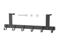 Buhdjfnke Gancho de Cocina Estante Perchas Montadas en la Pared Estante Cuchara Pala Tabla de Cortar Organizador Accesorios de Cocina, Gris Plateado