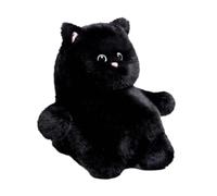 Buhdjfnke grande de peluche gatito súper suave calmante muñeca de animal durmiente para regalo de cumpleaños infantil negro