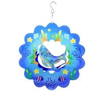 Buhdjfnke Hilandero de Viento 3D CetáCeo de 12 Pulgadas para JardíN, Hilanderos Viento Colgantes Cortados con, Patio CinéTico Metal, DecoracióN Art Deco para Interiores y Exteriores