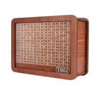 Buhdjfnke Hucha de Madera para NiñOs Adultos, Hucha con Contador, Lata para Ahorrar Dinero, Hucha con Objetivo de Conteo 3000