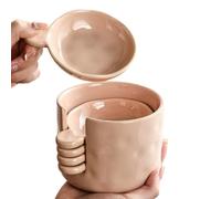 Buhdjfnke Juego de Platos con A Crema para Palillos, de Salsa de Cerámica Espesa y Resistente Al, Salsa para Mojar con Almacenamiento