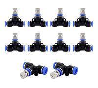 Buhdjfnke Kit Boquilla NebulizacióN 1/4 Pulgada con Conectores Dispositivo Enfriamiento por PulverizacióN Boquilla para Enfriamiento Agua Al Aire Libre 10 Piezas