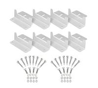Buhdjfnke Kit de 8 Soportes de Montaje para Paneles Solares, Soporte Tipo Z para Techo, Soporte para Panel Fotovoltaico, Soporte Tipo Z para Coche, Caravana, A