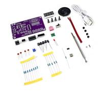 Buhdjfnke Kit de Bricolaje de Radio Multifunción 87-108 MHz FM Radio Ajustable Módulo de Bricolaje Pantalla Digital LED Volumen Ajustable Sin Carcasa