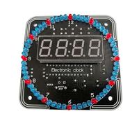 Buhdjfnke Kit de Reloj Electrónico Digital DIY con Control de Luz, Rotación, LED Digital, Visualización de Temperatura y Tiempo, Herramienta para Practicar Soldadura.