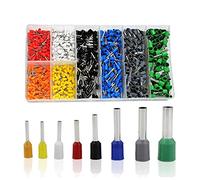 Buhdjfnke Kit de Virolas de 800 PCS, Conector de Crimpado de Virolas de Cable, Kit de Terminal de Extremo de Pin de Cable Aislado AWG 22-10, Kit de Virolas de Gran Surtido con Estuche