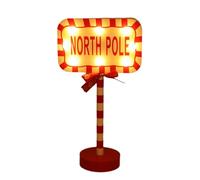 Buhdjfnke Luces de Navidad de estilo vintage, cartel de norte, luz LED, letrero de calle, decoración navideña, decoración de Navidad C