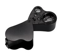 Buhdjfnke Lupa de Lupa de Joyero Iluminada 30X 60X, Lupa de JoyeríA Plegable, Lupa con IluminacióN LED Brillante para Gemas