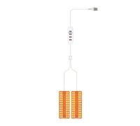 Buhdjfnke Luz de Cultivo de Plantas de Espectro Completo Lámpara LED de Encendido/Apagado Automático Lámpara de Cultivo Cuántico de Luz Solar 2 Brochetas