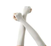 Buhdjfnke Mangas de Hielo de Protección Solar de Verano Grises, Mangas de Protección Solar de Seda de Hielo, Mangas de Hielo de Ciclismo para Deportes Al Aire Libre