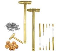 Buhdjfnke Martillo Willedup, Martillo de Cobre Multifunción 6 en 1, Juego de Martillos de Joyero Multifunción 6 en 1.