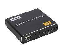 Buhdjfnke Mini 4K HDD Media Player 1080P Reproductor de Video Digital Horizontal y Vertical con Unidad USB/Tarjetas SD Enchufe de la UE