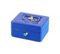 Buhdjfnke Mini Caja Chica de Seguridad con Cerradura, Caja Fuerte para Dinero con Ranura para Cerradura, Hucha de Metal para Niños Adultos,