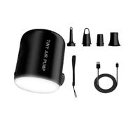 Buhdjfnke Minibomba de Inflado y Desinflado con Luz de Camping de 160 Lúmenes y 2200 MAh, Bomba Eléctrica USB para Colchones y Inflables.