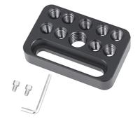 Buhdjfnke Miniplaca de Queso Multifuncional CP03, Placa de Instalación Rápida con Conexión Porosa para Jaula de Cámara en Bloque de Riel Guía.