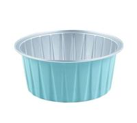 Buhdjfnke Molde para Hornear, para Pudín, Freidora de Aire, Caja de Papel de Aluminio de Color Especial, para Hornear Pasteles, Tazón Redondo, Caja para Pasteles,