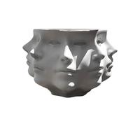 Buhdjfnke Molde para Jarrón y Maceta de Estilo Abstracto, Maceta con Rostro Humano Multifacético, Color