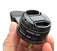 Buhdjfnke Objetivo macro móvil de 37 mm profesional de alta resolución para primeros planos