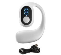 Buhdjfnke Pantalla Digital Auricular Bluetooth con una Sola Oreja para Colgar Auriculares Inalámbricos Bluetooth 5.3 Abiertos Auricular