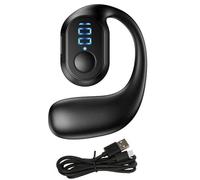 Buhdjfnke Pantalla Digital Oreja Única Auricular Bluetooth Auricular Abierto Bluetooth 5.3 Auricular Inalámbrico Auricular Negro