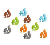Buhdjfnke Paquete de 10 Colgadores de Silicona con Forma de Ardilla para Tazas, Soportes para Bolsitas de Té, Pinzas para Tazas, Decoración de Tazas.