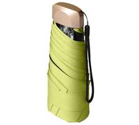 Buhdjfnke Paraguas Plano de Cinco Pliegues, Ultraligero y Plegable, de Plástico Negro, para Exteriores, con Protección UV, Ideal para Días Soleados y Lluviosos C