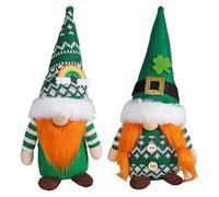 Buhdjfnke . Patricks Day Gnomes Set of 2 - 'S Day Regalos, sin rostro, ancianos irlandeses, adornos colgantes para la decoración del hogar, fácil de usar, mano de obra fina