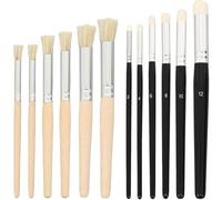 Buhdjfnke Pinceles Redondos, 12 Piezas de Pincel Seco para Pintar Miniaturas, para Estarcido y Modelismo.