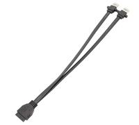 Buhdjfnke Placa base USB 3.0 cable de panel frontal de 19 pines a puerto A hembra, cable de datos blindado USB alargador