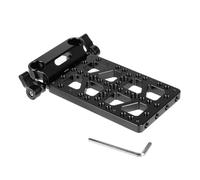 Buhdjfnke Placa de Cuña Placa Base de Liberación Rápida con Abrazadera de Varilla de 15 mm para Adaptador de Corriente de Cámara, Accesorios del Kit de Hombro