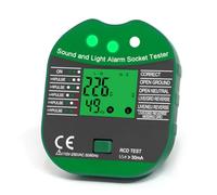 Buhdjfnke Probador de Enchufes con Pantalla Digital, Comprobador de Voltaje RCD, Detector Inteligente, Comprobación de Polaridad de Línea Cero, Enchufe de la UE con Pantalla