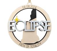 Buhdjfnke Recuerdos de Madera del Eclipse Solar 2024, Suministros de Decoración para Fiestas del Eclipse Solar 2024, Recuerdos del Eclipse Solar C