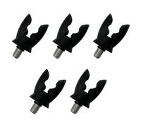 Buhdjfnke Soporte para caña de pescar con rosca, soporte de silicona, elástico, antideslizante, resistente al viento, soporte para cañas de mar, adecuado para alarma de pesca, negro