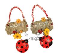 Buhdjfnke Tarjeta de de Flores de Mariquita de, Adorno con Números, Decoración de Puerta del Hogar, Listado de Girasoles, Letrero Artesanal