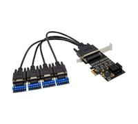 Buhdjfnke Tarjeta de Puerto Serial PCIe A RS485/422 Tarjeta Adaptadora de Puerto COM Tarjeta de Expansión Protección Sobretensiones Compatible con PCIe GEN2.0