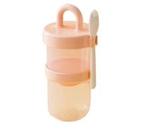 Buhdjfnke Tarro de Desayuno Portátil con Tapa Hermética, de Avena Espesa con Cuchara para Yogur, Leche, Ensalada, Recipiente para Almacenar Alimentos A