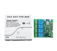 Buhdjfnke Tuya Smart Switch WiFi Switch DIY Timer 7-32V 4CH MóDulo de AutomatizacióN del Hogar