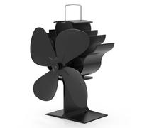 Buhdjfnke Ventilador de Estufa de Leña, Ventilador Accionado por, Ventilador de Chimenea de 4 Aspas para Estufas de Leña/Chimeneas, Dispersa el Aire Caliente de la Casa