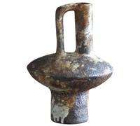 Buhdjfnke Vintage Handmade WABI-Sabi Style Ceramic Vase Rough Flower Arrangement Vintage Handmade Pottery Dried Flowers Pottery A
