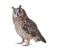 Búho ahuyentador de pájaros, espantapájaros para el jardín para mantener alejados a los pájaros, protector solar, señuelo de búho para asustar a los pájaros, búho falso (A)